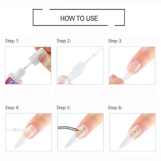 10g Fast Drying Nail Glue for False Nails Glitter Acrylic Nail Rhinestone Decoration Extension Glue Adhensive Nail Care Tool