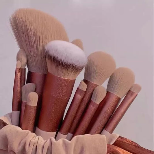 13PCS Makeup Brushes Set Fluffy Soft for Beauty Cosmetics Foundation Blush Eyeshadow Kabuki Blending Makeup Brush Tools