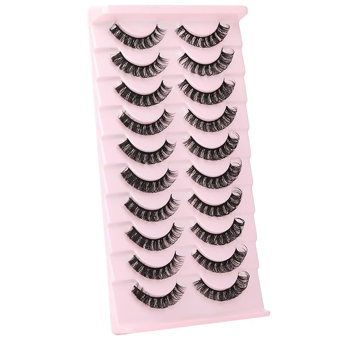 Russian Strip Lashes 10-pairs Fluffy Mink Lashes 3D False Eyelashes Russian Volume Eyelashes Fake Eyelashes