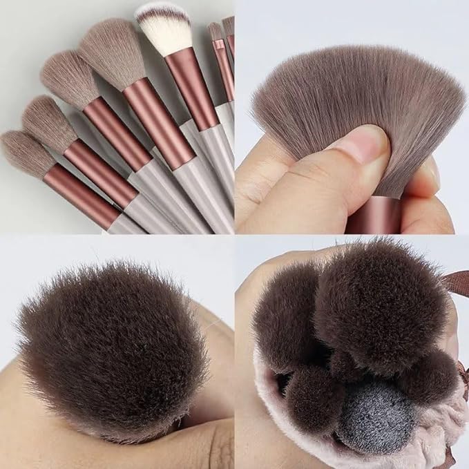 13PCS Makeup Brushes Set Fluffy Soft for Beauty Cosmetics Foundation Blush Eyeshadow Kabuki Blending Makeup Brush Tools